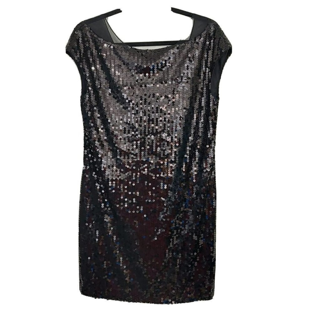 Cynthia Rowley Black Sleeveless Sequined Sheath Cocktail Party Dress‎ Size 6 NWT